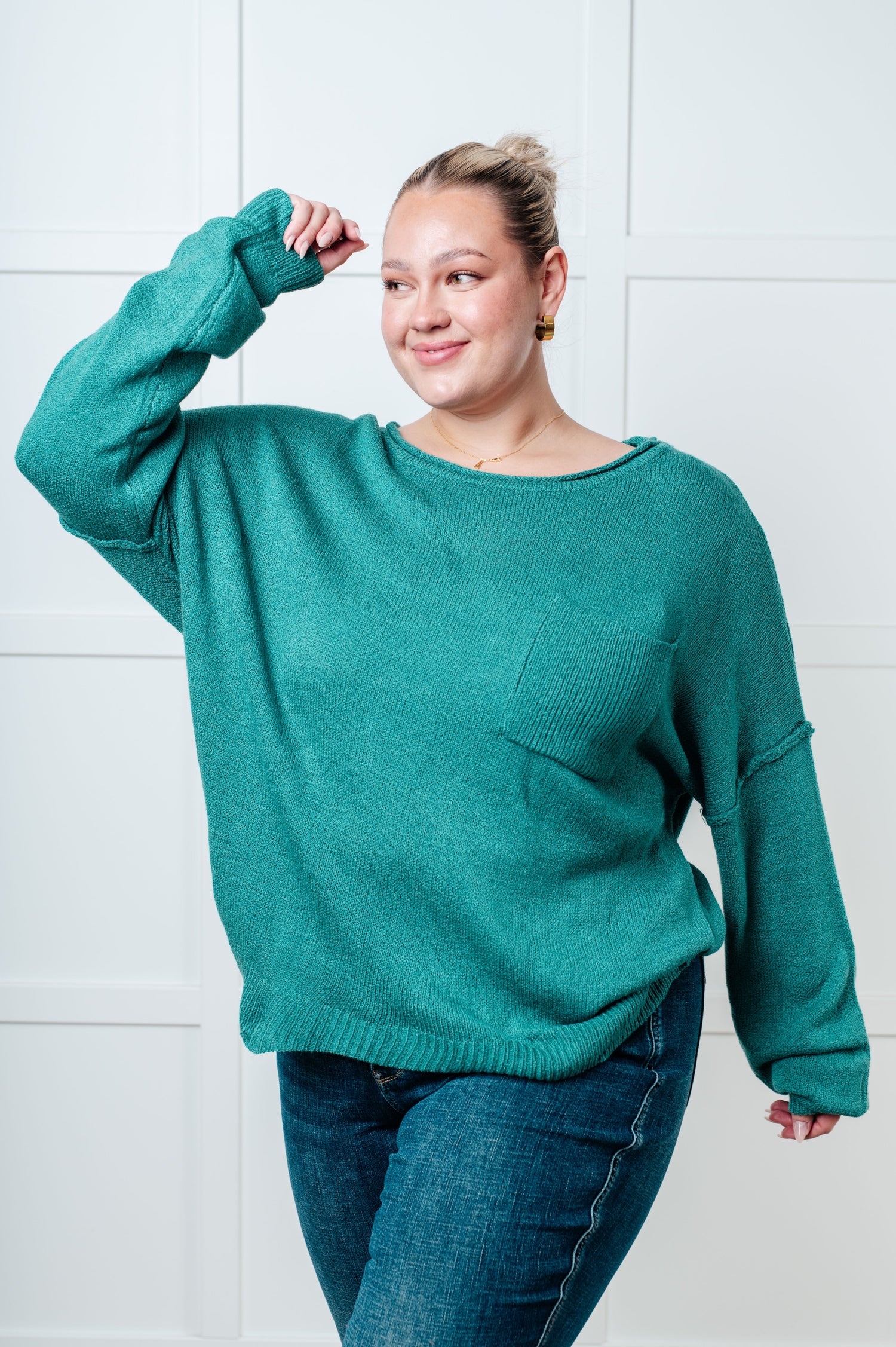 In Stitches Drop Shoulder Sweater Tops