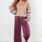 In or Out Wide Leg Cropped Pants in Eggplant Athleisure