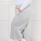 In or Out Wide Leg Cropped Pants in Light Grey Bottoms