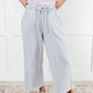 In or Out Wide Leg Cropped Pants in Light Grey Bottoms