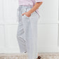 In or Out Wide Leg Cropped Pants in Light Grey Bottoms