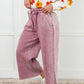 In or Out Wide Leg Cropped Pants in Light Rose Athleisure