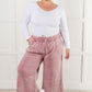 In or Out Wide Leg Cropped Pants in Light Rose Athleisure