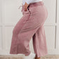 In or Out Wide Leg Cropped Pants in Light Rose Athleisure