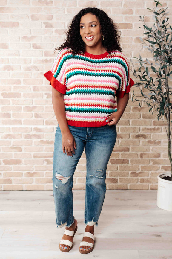 It's a Go Striped Knit Top Tops   