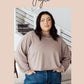 Lounge A Lot Cut Off Sweatshirt in Mocha Athleisure   