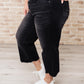 Ryan High Rise Button Fly Wide Leg Crop Jeans Womens Cropped Jeans   