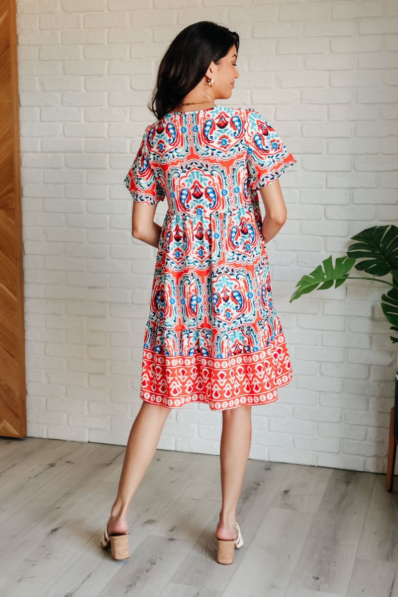 Journey On Mixed Print Dress Dresses   