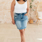 Carol High Rise Rigid Magic Denim Skirt Womens Denim Skirt   