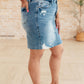 Carol High Rise Rigid Magic Denim Skirt Womens Denim Skirt   