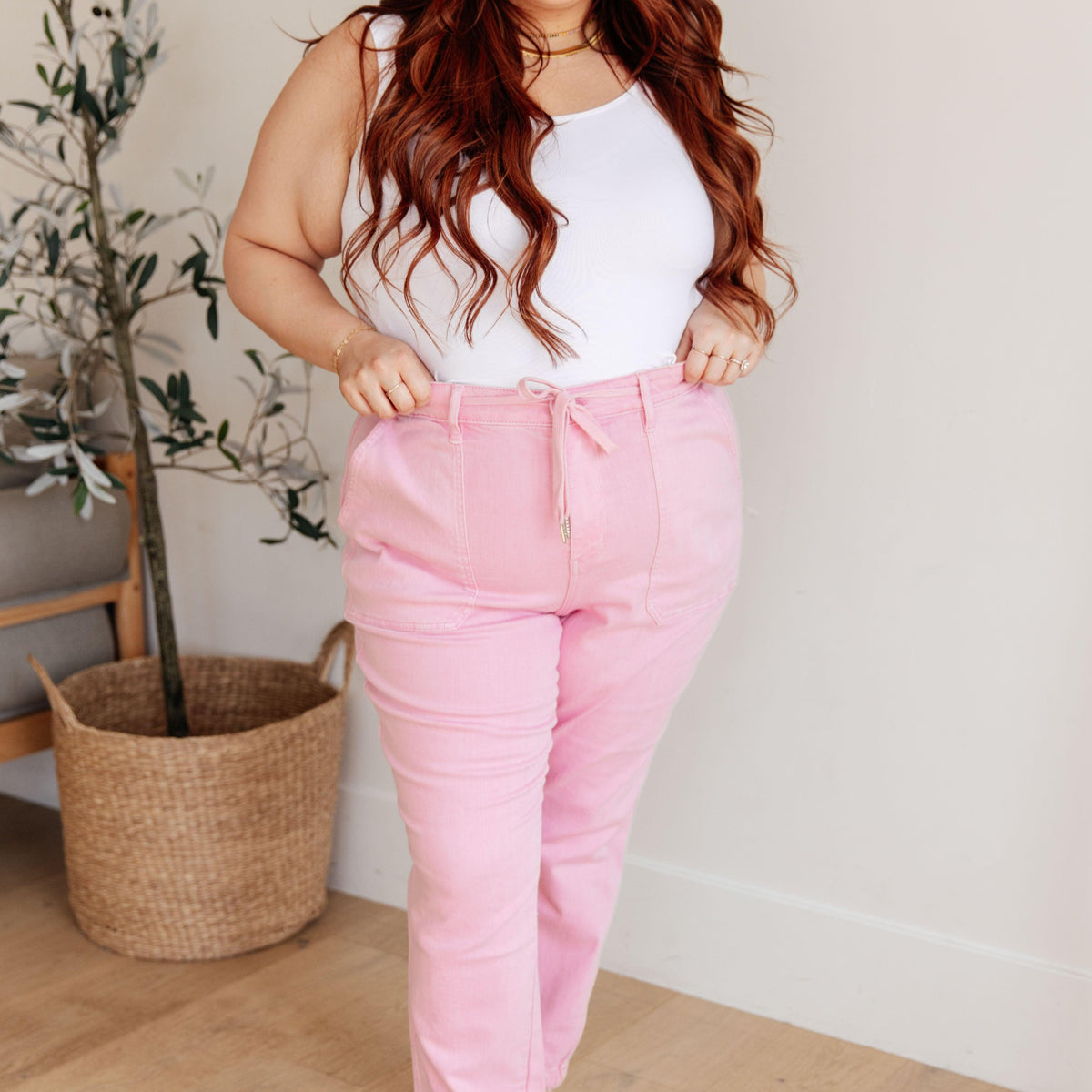 Regina High Rise Garment Dyed Denim Jogger - Three Mad Hatters Mercantile 