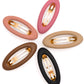 Jumbo Oval Hair Clips Set of 5 Accessories   