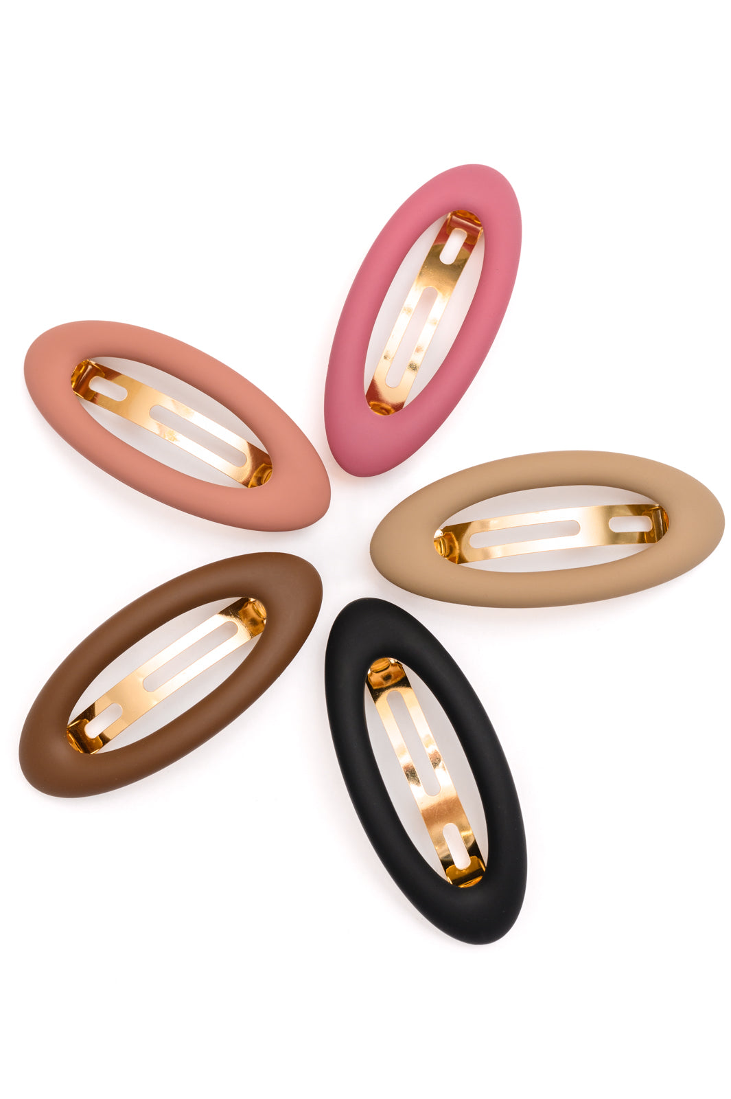 Jumbo Oval Hair Clips Set of 5 Accessories   