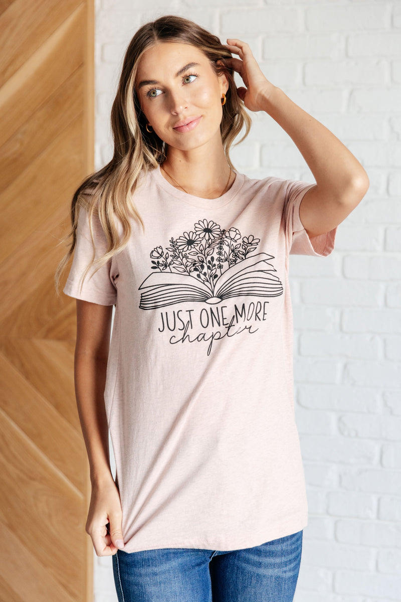 Just One More Chapter Graphic Tee Womens Tops   