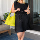 Just a Flirt Pleated Skirt in Black Womens Bottoms   