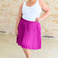 Just a Flirt Pleated Skirt in Magenta Womens Bottoms   