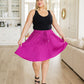 Just a Flirt Pleated Skirt in Magenta Womens Bottoms   