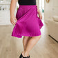 Just a Flirt Pleated Skirt in Magenta Womens Bottoms   