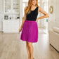 Just a Flirt Pleated Skirt in Magenta Womens Bottoms   