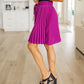 Just a Flirt Pleated Skirt in Magenta Womens Bottoms   