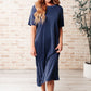 Keeping It Chill Drop Shoulder Maxi Dress in Dark Night Dresses   