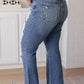 Judy Blue-Kiana High Rise Destroy Flare Denim   