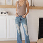 Judy Blue-Kiana High Rise Destroy Flare Denim   