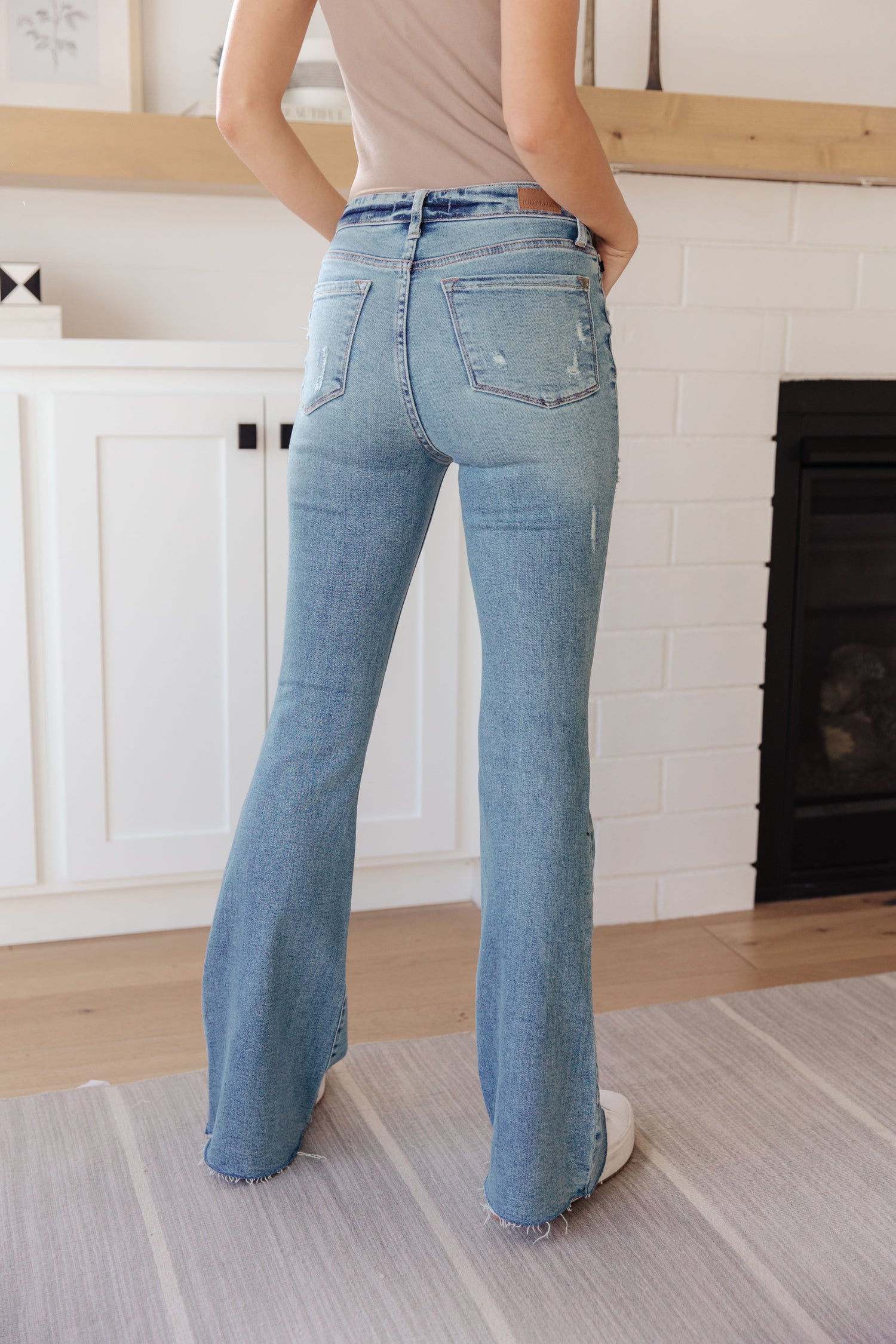 Judy Blue-Kiana High Rise Destroy Flare Denim   