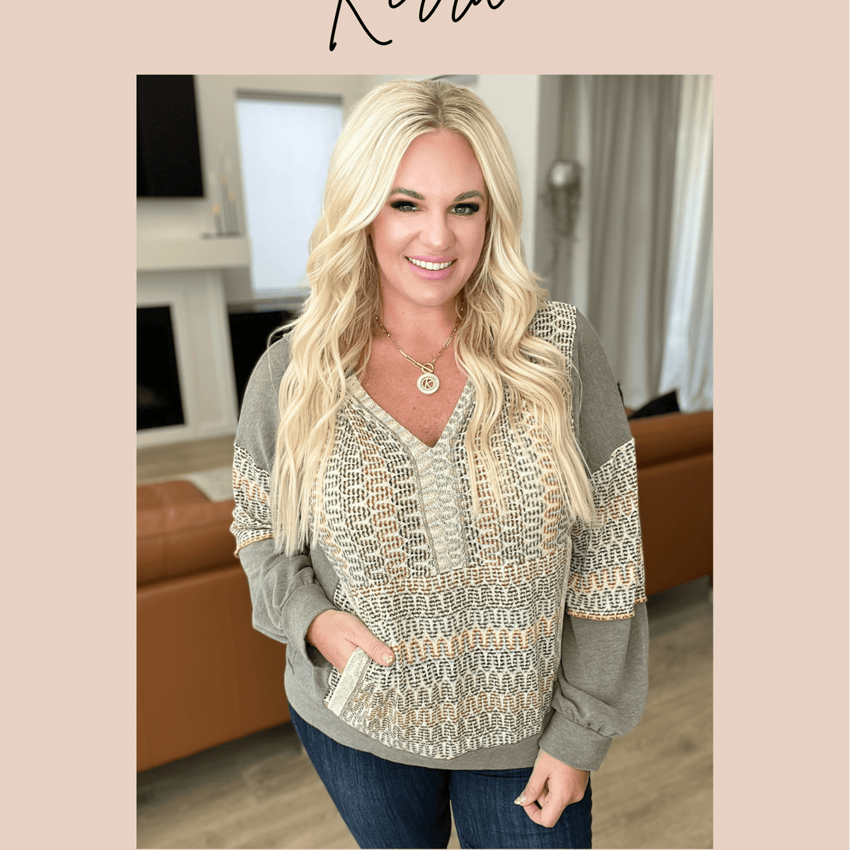 Trial and Error Textured V-Neck Blouse in Teal - Three Mad Hatters Mercantile 