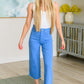 Judy Blue-Lisa High Rise Control Top Wide Leg Crop Jeans Denim   