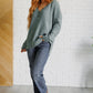 Lakeside View Drop Shoulder Sweater in Sage Tops   