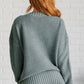 Lakeside View Drop Shoulder Sweater in Sage Tops   