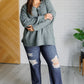 Lakeside View Drop Shoulder Sweater in Sage Tops   