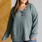 Lakeside View Drop Shoulder Sweater in Sage Tops   