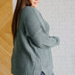 Lakeside View Drop Shoulder Sweater in Sage Tops   