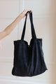 Last Minute Corduroy Tote in Black Accessories   