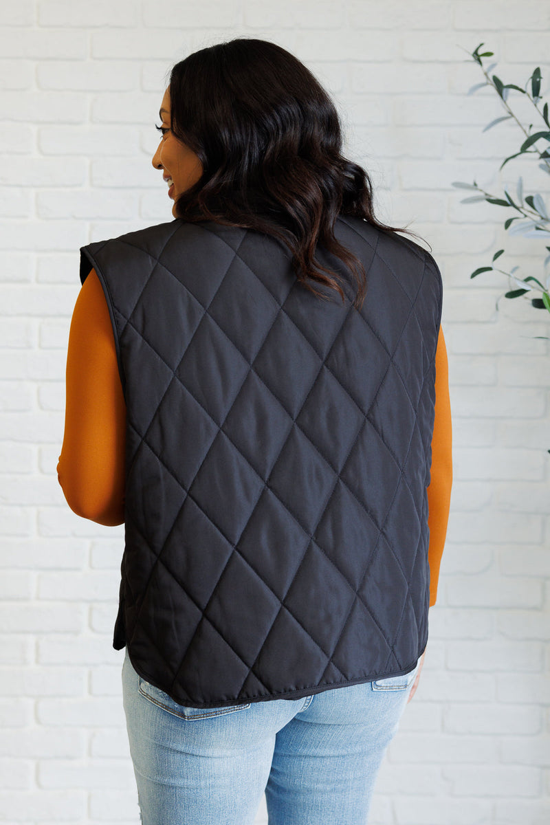 Layering Queen Quilted Puffer Vest in Black Layers   