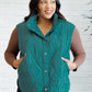 Layering Queen Quilted Puffer Vest in Hunter Green Layers   