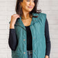 Layering Queen Quilted Puffer Vest in Hunter Green Layers   