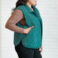 Layering Queen Quilted Puffer Vest in Hunter Green Layers   