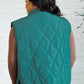 Layering Queen Quilted Puffer Vest in Hunter Green Layers   