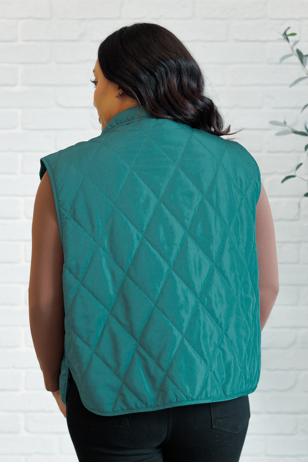 Layering Queen Quilted Puffer Vest in Hunter Green Layers   