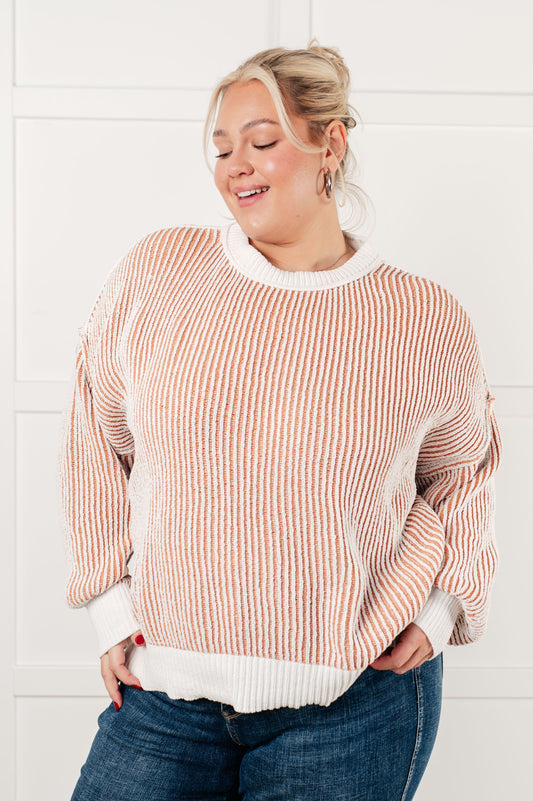 Least High Maintenance Contrast Trim Sweater Tops