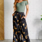 Legendary in Leopard Satin Wide Leg Pants Bottoms   