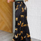 Legendary in Leopard Satin Wide Leg Pants Bottoms   