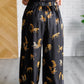 Legendary in Leopard Satin Wide Leg Pants Bottoms   