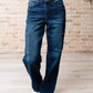 Leila High Rise Cargo Straight Jeans Straight Leg Jeans   