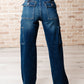 Leila High Rise Cargo Straight Jeans Straight Leg Jeans   