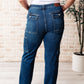 Leila High Rise Cargo Straight Jeans Straight Leg Jeans   