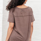 Let Me Live Relaxed Tee in Brown Womens Tops   